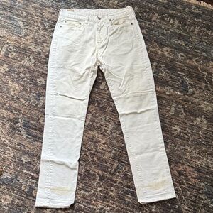 J.Crew Men’s Style 770 White Straight Fit Jean